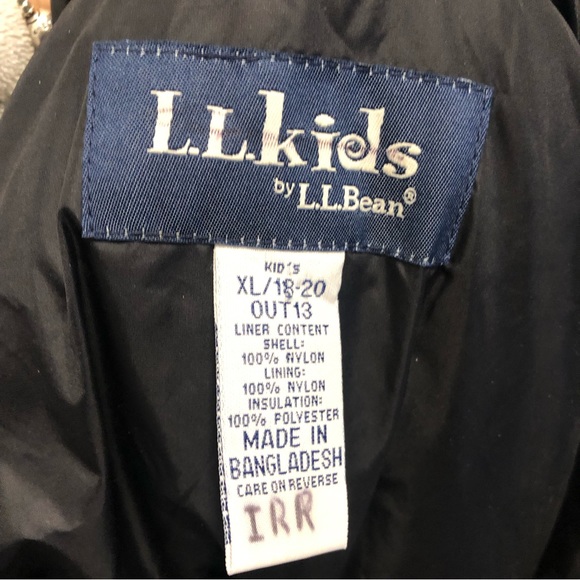 Ll bean youth winter snow ski double lined coat size xl 18-20 - Picture 7 of 7